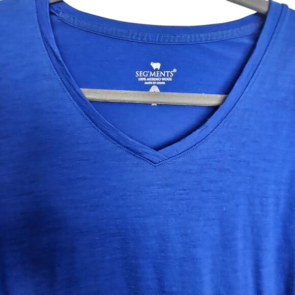 Segments Merino Wool Top Women M Blue Base Layer Gorpcore Ski Shirt Outdoor - Picture 2 of 7